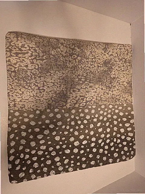 2 Gray White Animal Print Square Pillow Shams Contemporary Bedroom Decor 16x16