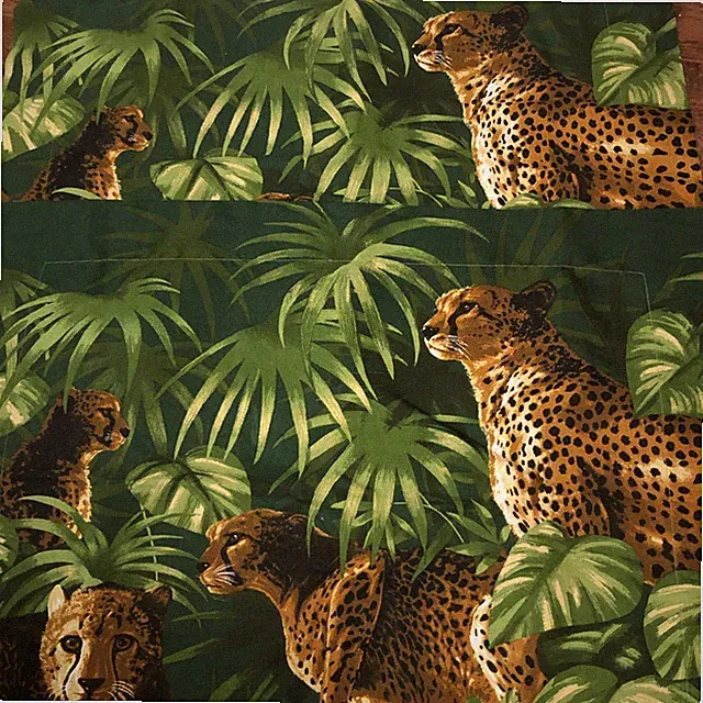 Animal Print Cheetah King Size Pillow Shams Cotton Blend NEW