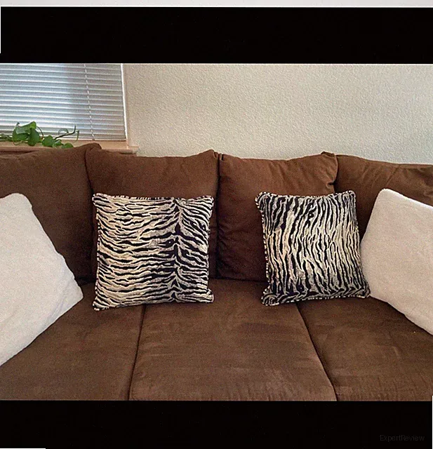 Animal Print Pillowcases 17 X 17 Black &Cream Machine Washable ,Zipper