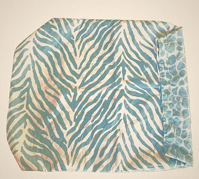 Blue Zebra Stripe Pillow Case Giraffe Print Double-sided Buttons Girls Bedroom