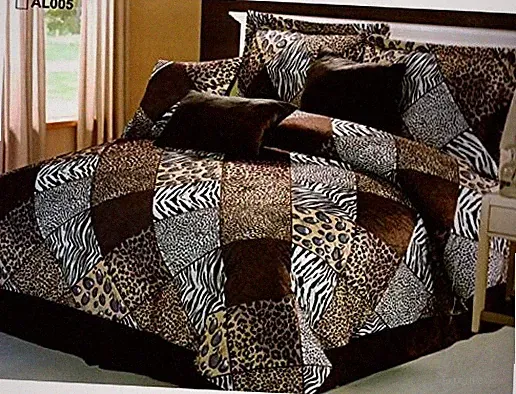 Brown/Black/White Comforter Set Animal Print Leopard, Cheetah, Tiger Microfur