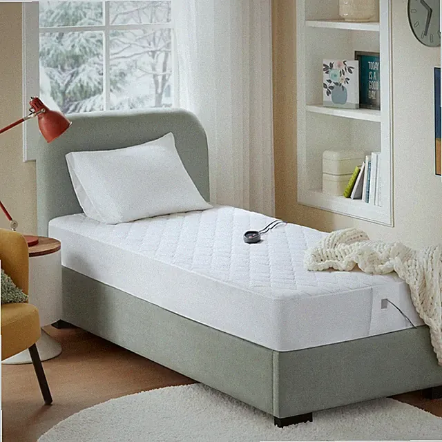 Cotton Blend Heated Mattress Pad Secure Comfort Technology - Luxury Quilted Elec