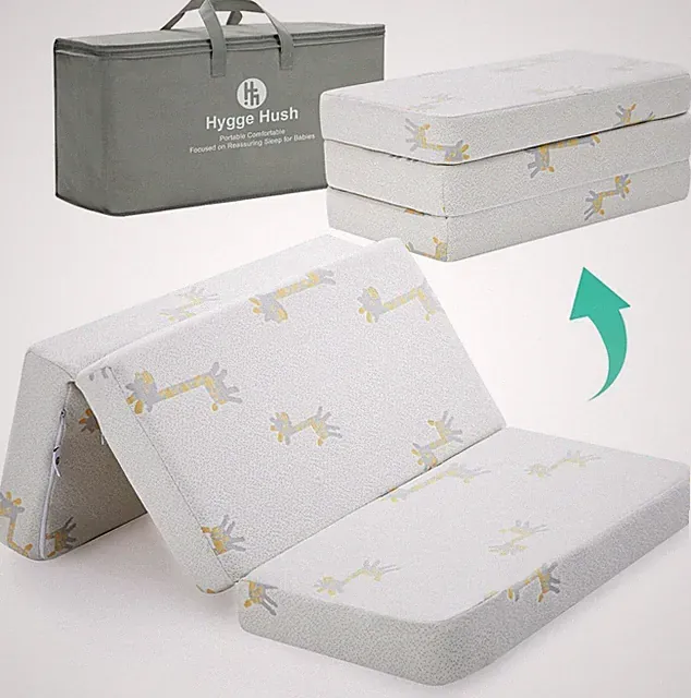 Hygge Hush Memory Foam Mattress Toppers Pattern Crib Mattress Pads 36x28x3"
