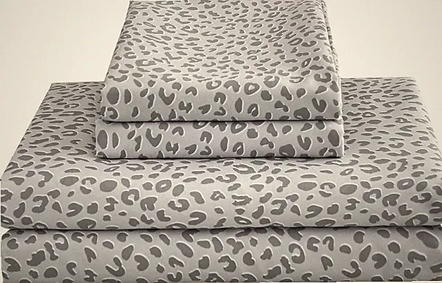 Leopard Cheetah Printed Queen Bed Sheets, Soft Microfiber Bedding Sheets & Pillo