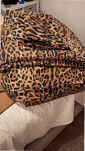 Leopard Print 3-Piece Comforter Set, Brown and Black Animal Print Bedding