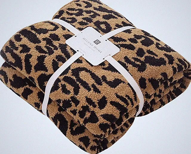 MH MYLUNE HOME Ultra Soft Leopard Throw Blanket (50x60 inches) Microfiber Blanke