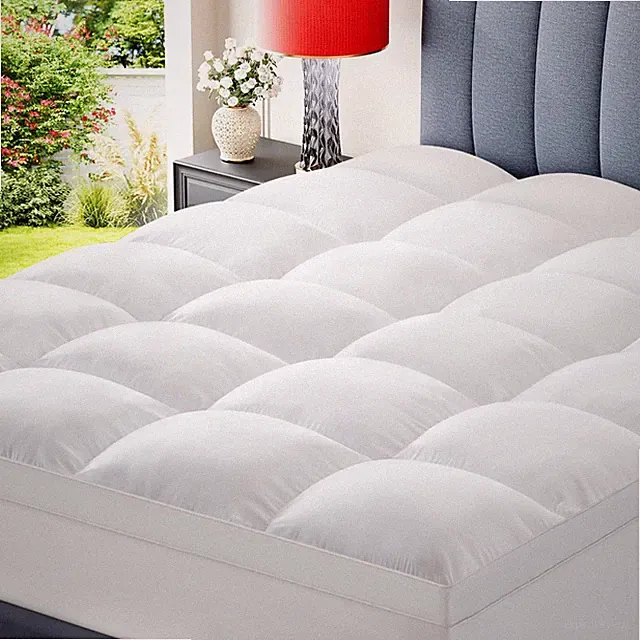 Queen Mattress Topper for Back Pain Relief – Extra Thick Pillow Top Plush Mat...