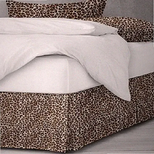 The Tailor's Bed Charleeann Madison Bed Skirt Leopard Print ~ King Size ~ New!