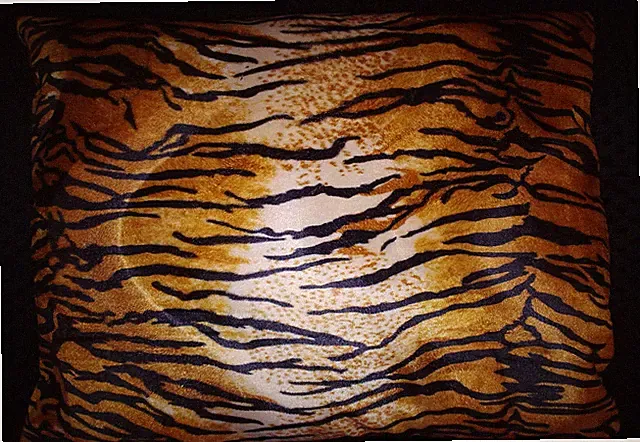 Tiger Print Pillow Shams Standard Queen King Faux Fur Pillow cases (set of 2)