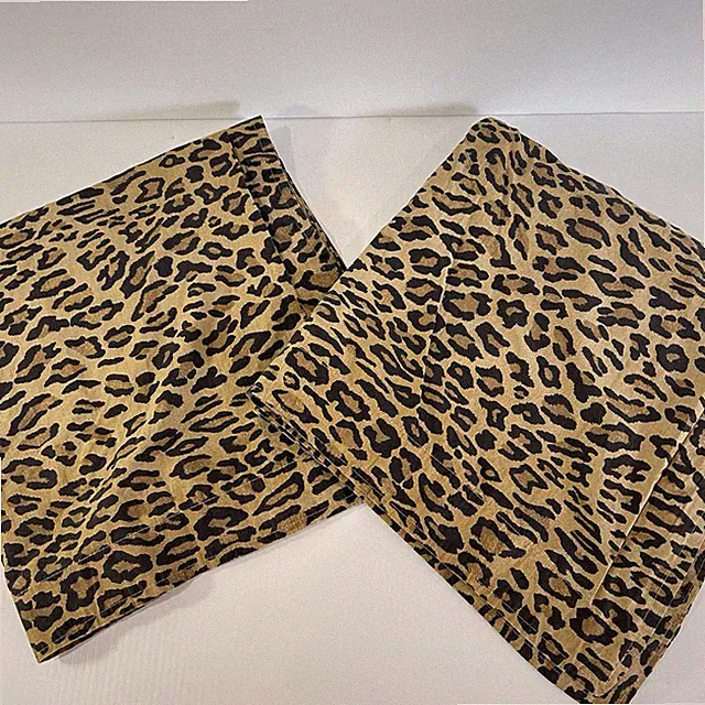 Vtg Ralph Lauren ARAGON Euro Pillow Sham Animal LEOPARD Cheetah Print - Set of 2