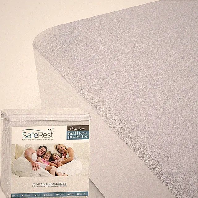 Waterproof King Size Mattress Protector - Fitted, Machine Washable Cotton Cover
