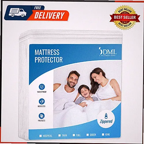 Waterproof Mattress Protector and Mattress Cover, Encased Zippered Fit, Full
