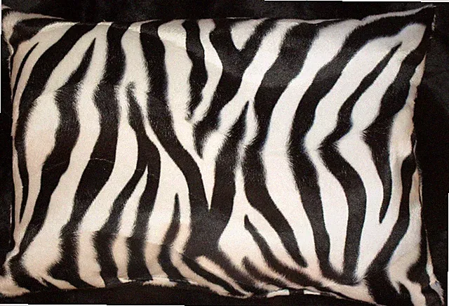Zebra Print Pillow Shams Standard Queen King Faux Fur Pillow cases (set of 2)